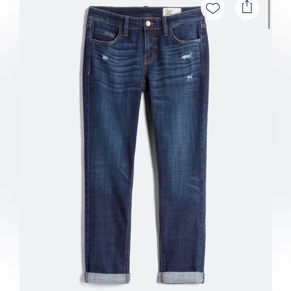 COSMIC BLUE LOVE - Adrianne Boyfriend Distressed Jean - Size 26